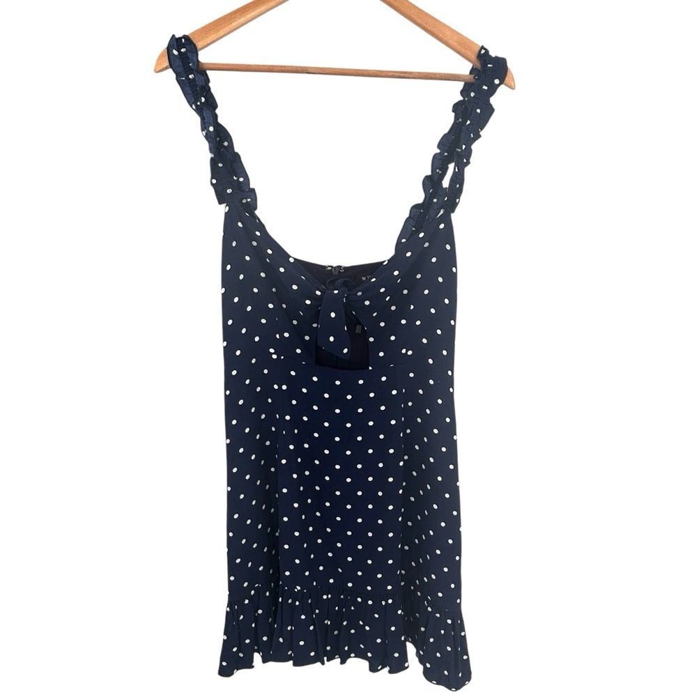 White Fox Boutique Blue and White Spaghetti Strap Sundress